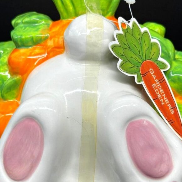 Brand New Potters Studio Bunny Butt in Carrot Patch Cookie Jar Treat Cannister E - Picture 2 of 10